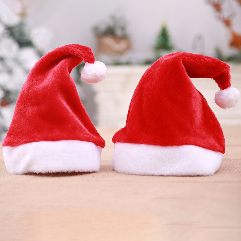 Short Plush Santa Claus Hat Fashion