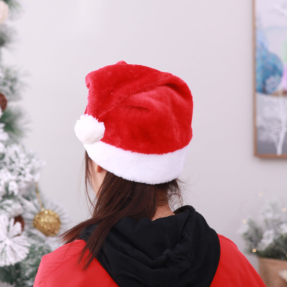 Short Plush Santa Claus Hat Fashion
