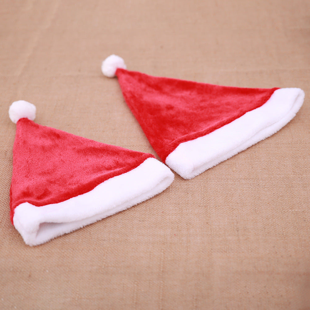 Short Plush Santa Claus Hat Fashion